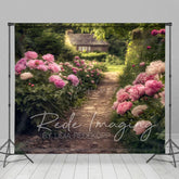 Aperturee - Aperturee Countryside Greenery Pink Floral Summer Backdrop